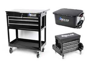 ES#4849852 - TSP-TOOLCART4KT - 27 Inch 4 Drawer Tool Cart & 5 Gallon Parts Washer With 3 Drawer Toolbox Roller Seat - This all-around bundle will fill out your garage. This kit includes a 3 drawer toolbox roller seat, a tool cart, and a parts washer! - Enthusiast Bundles - Audi BMW Volkswagen Mercedes Benz MINI Porsche