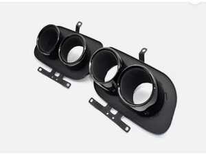 ES#4849863 - 992.08.00.620B - Porsche 992 Exhaust Tips Pair - Black - Sport quad tailpipe Black tips for Porsche Carrera 992 with 3.0L, 3.8L and 4.0L engines 2019-23. Converts to quad look with 90 mm tailpipe tip, left and right. - Racing Dynamics - Porsche