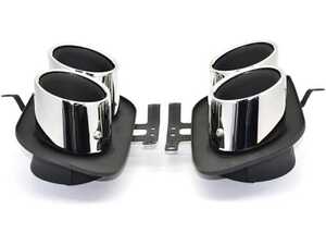 ES#4849862 - 992.08.00.620 - Porsche 992 Exhaust Tips Pair - Chrome - Sport quad tailpipe tips for Porsche Carrera 992 with 3.0L, 3.8L and 4.0L engines 2019-23. Converts to quad look with 90 mm tailpipe tip, left and right. - Racing Dynamics - Porsche
