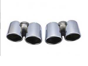 ES#4849878 - 991.08.00.325 - Porsche 991.1 Sport Quad Exhaust Tips Pair - Chrome - Converts dual exhaust pipes to sport quad chrome tips! - Racing Dynamics - Porsche