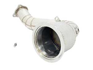 ES#4849887 - 971.10.00.100 - Porsche Panamera Sport Catalytic Converter - 971.1 - T304 Stainless Steel 200-cell sport catalytic converters. Typical horsepower gains 20+ and torque 20+ ft. lbs. - Racing Dynamics - Porsche