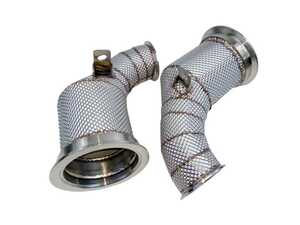 ES#4849888 - 971.10.20.140 - Porsche Panamera Sport Catalytic Converters - 971.1 - T304 Stainless Steel 200-cell sport catalytic converters. Typical horsepower gains 20+ and torque 20+ ft. lbs. - Racing Dynamics - Porsche