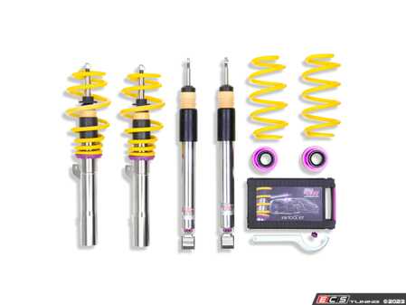 ES#2102390 - 35280029 - KW V3 Series Coilover Kit - Double Adjustable Dampening - Height Adjustable 0.8' to 2.5" (front) 0.4' to 2.5" (rear) - KW Suspension - Audi Volkswagen