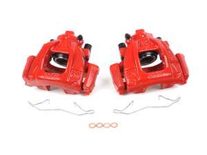 ES#3990790 - S2776 - Remanufactured RED Color Front Brake Calipers - Pair - Used as an upgrade over the stock silver color calipers, not JCW brakes - Power Stop - MINI