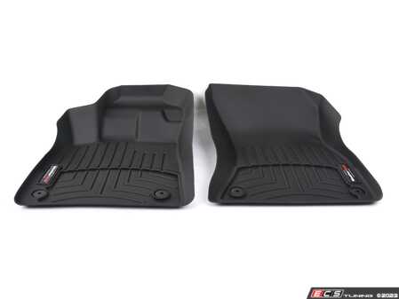 ES#3459802 - 4411461 - Front FloorLiner DigitalFit - Black - Laser measured for perfect fitment and ultimate protection against moisture and debris - WeatherTech - Audi
