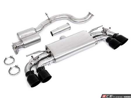 ES#4707999 - UH062-EXA-RB - Unitronic Cat-Back For MK8 R - Round Black Tips - Direct bolt-on fitment, 3" cat-back exhaust with round black tips. - Unitronic - Volkswagen