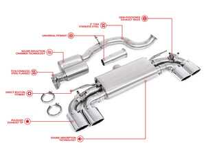ES#4707997 - UH062-EXA-PO - Unitronic Cat-Back For MK8 R - Polished Oval Tips - Direct bolt-on fitment, 3" cat-back exhaust with oval polished tips. - Unitronic - Volkswagen