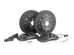 ES#4852431 - D290-1005-G - Front 6-Piston Big Brake Kit - 395x34mm - Gray Calipers - Upgrade your brakes and increase stopping power with Dinan's bolt on big brake upgrade! - Dinan - BMW