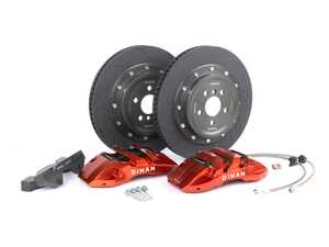 ES#4852438 - D290-1008-R - Front 6-Piston Big Brake Kit - 395x34mm - Red Calipers - Upgrade your brakes and increase stopping power with Dinan's bolt on big brake upgrade! - Dinan - BMW