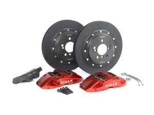 ES#4852434 - D290-1006-R - Rear 4-Piston Big Brake Kit - 370x32mm - Red Calipers - Upgrade your brakes and increase stopping power with Dinan's bolt on big brake upgrade! - Dinan - BMW