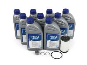 ES#4812548 - 1001350102/XK - DSG Service Kit - 9 Liters - Includes a new filter, gasket, and drain/fill plug. Includes enough fluid to drain, flush, and fill. - Meyle - Audi Volkswagen