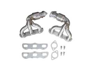 ES#4858186 - 981.08.00.340 - Porsche 981 Boxster/Cayman 2012-16 Headers With Sport Catalytic Converters - T304 Stainless Steel 200-cell sport catalytic converters. Typical horsepower gains 25+ and torque 25+ ft. lb - Racing Dynamics - Porsche