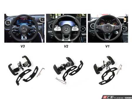 ES#4858202 - ATK-MB-0105-V2 - AutoTecknic Magnetic Paddle Shifters Set - Satin Carbon Fiber - V2 - Compatible with Mercedes-Benz AMG Vehicles - AUTOTECKNIC - Mercedes Benz