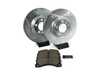 ES#3990062 - K6042 - Power Stop Z23 Evolution Sport Front Brake Kit (360mm) - A performance front-wheel brake upgrade featuring drilled & slotted rotors and low-dust carbon-fiber ceramic pads. - Power Stop - Volkswagen Porsche