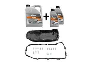 ES#4858380 - 0D6398359kt - Transmission Oil Pan Service Kit  - Includes oil pan, gasket, hardware, and 7-liters of ATF for a fluid change - Vaico - Audi