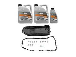 ES#4858381 - 0D6398359kt1 - Transmission Oil Pan Service Kit  - Includes oil pan, gasket, hardware, and 11-liters of ATF for a flush - Vaico - Audi