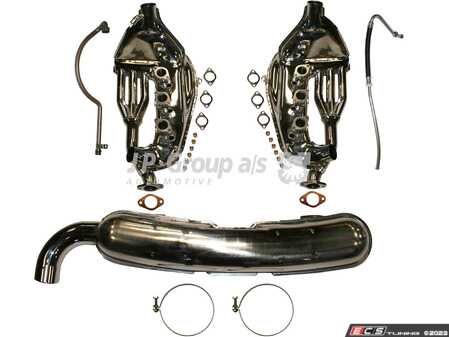 ES#4858484 - 1620000310 - Porsche Dansk Exhaust Conversion Set - Stainless Steel. Free-Flow with 84 mm Tail Pipe. - Dansk - Porsche