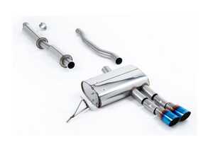 ES#4858488 - SSXM489 - Cat-Back Exhaust System - Resonated Dual GT90 - Burnt Blue Titanium Tips     - 2.75" stainless steel with Dual GT90 Burnt Blue Titanium Tips - Milltek Sport - MINI