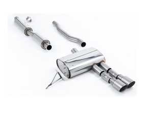 ES#4858491 - SSXM488 - Cat-Back Exhaust System - Resonated Dual GT90 - Brushed Titanium Tips - 2.75" stainless steel with Dual GT90 Brushed Titanium Tips - Milltek Sport - MINI