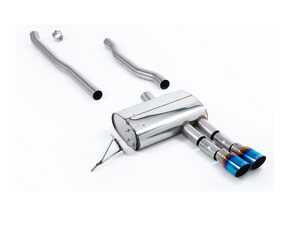 ES#4858553 - SSXM484 - Cat-Back Exhaust System - NON Resonated Dual GT90 - Burnt Blue Titanium Tips    - 2.75" stainless steel with Dual 90 Burnt Blue Titanium Tips - Milltek Sport - MINI