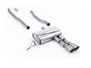 ES#4858557 - SSXM483 - Cat-Back Exhaust System - NON Resonated Dual GT90 - Brushed Titanium Tips - 2.75" stainless steel with Dual GT90 Brushed Titanium Tips - Milltek Sport - MINI