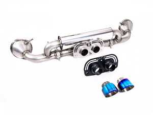ES#4858592 - SSXPO175 - Milltek Valved Axle Back Exhaust System - GT-100 Burnt Titanium Tips - 304L Aircraft Grade Stainless Steel - With Dual Burnt Titanium Tips - Milltek Sport - Porsche