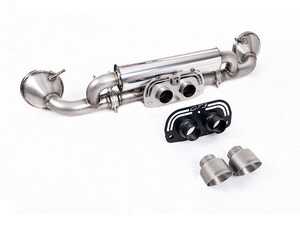 ES#4858593 - SSXPO174 - Milltek Valved Axle Back Exhaust System - GT-100 Brushed Titanium Tips - 304L Aircraft Grade Stainless Steel - With Dual Brushed Titanium Tips - Milltek Sport - Porsche