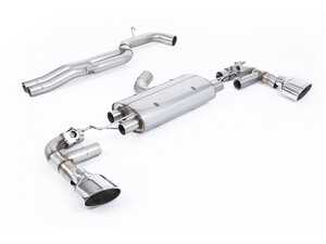 ES#4858646 - SSXAU963 - Non-Resonated Valved Cat Back With Dual Polished Tips - For anyone looking to improve their sound and aesthetics - Milltek Sport - Audi