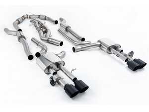 ES#4858706 - SSXAU1061 - Resonated Cat Back With GGT-115 Cerakote Black Tips  - For anyone looking to improve their sound and aesthetics - Milltek Sport - Audi