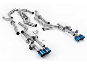 ES#4858709 - SSXAU1063 - Resonated Cat Back With GGT-115 Burnt/Blue Titanium Tips  - For anyone looking to improve their sound and aesthetics - Milltek Sport - Audi