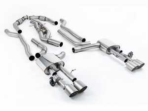 ES#4858741 - SSXAU1067 - Non-Resonated Cat Back With GT-115 Brushed Titanium  Titanium Tips  - For anyone looking to improve their sound and aesthetics - Milltek Sport - Audi