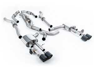 ES#4858743 - SSXAU947 - Resonated Cat Back With JET-115 Carbon Tips  - For anyone looking to improve their sound and aesthetics - Milltek Sport - Audi