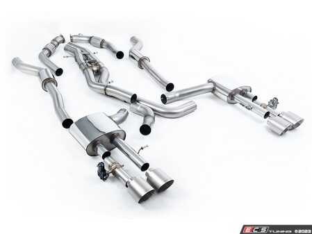 ES#4858746 - SSXAU945 - Resonated Cat Back With GT-115 Titanium  Tips  - For anyone looking to improve their sound and aesthetics - Milltek Sport - Audi