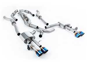 ES#4858753 - SSXAU946 - Resonated Cat Back With GT-115 Burnt Titanium Tips  - For anyone looking to improve their sound and aesthetics - Milltek Sport - Audi