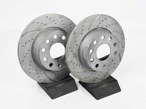 ES#4858411 - GD1772 - Rear GD Sport Rotors - Pair (272x10) *Scratch And Dent* - Upgrade to a slotted/dimpled rotor for improved braking- OE# 1K0615601AA - Scratch & Dent - Audi Volkswagen