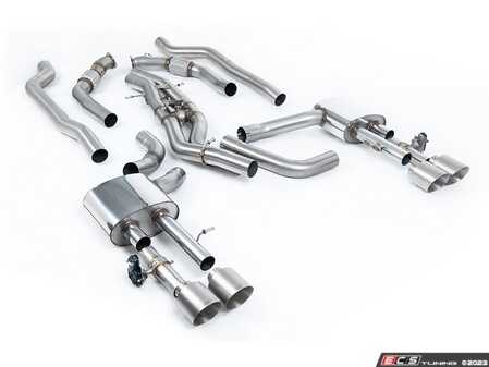 ES#4858762 - SSXAU950 - Non-Resonated Cat Back With GT-115 Titanium Tips  - For anyone looking to improve their sound and aesthetics - Milltek Sport - Audi