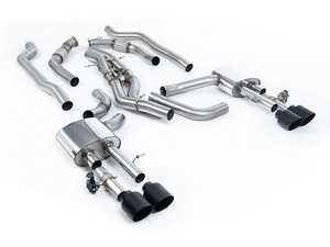 ES#4858764 - SSXAU949 - Non-Resonated Cat Back With GT-115 Cerakote Black Tips  - For anyone looking to improve their sound and aesthetics - Milltek Sport - Audi