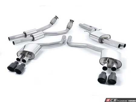 ES#4858770 - SSXAU560 - Resonated Cat Back With Cerakote Black Tips  - For anyone looking to improve their sound and aesthetics - Milltek Sport - Audi