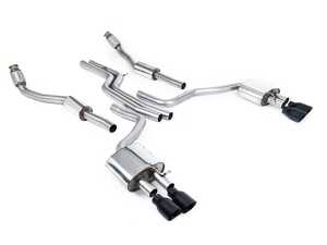 ES#4858772 - SSXAU737 - Non-Resonated Cat Back With Cerakote Black Tips  - For anyone looking to improve their sound and aesthetics - Milltek Sport - Audi