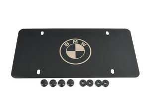 ES#4827857 - 82125B4DBE3 - Roundel Marque Plate - Black - Roundel marque plate in black with black cover caps and spacers - Ride in style and show off your love for BMW. - Genuine BMW - BMW