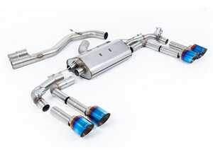 ES#4858800 - SSXAU935 - Non-Resonated Cat Back With Burnt Titanium Tips  - For anyone looking to improve their sound and aesthetics - Milltek Sport - Audi