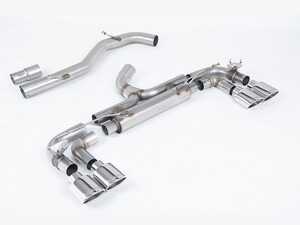 ES#4858808 - SSXVW718 - Milltek Race Cat Back Exhaust - Polished Oval Tips - 100% 304L Aircraft Grade stainless Steel - 80mm Race System (Non-Resonated - Loudest000) - Milltek Sport - Volkswagen