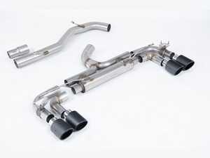 ES#4858809 - SSXVW717 - Milltek Race Cat Back Exhaust - JET-100 Carbon Tips - 100% 304L Aircraft Grade stainless Steel - 80mm Race System (Non-Resonated - Loudest) - Milltek Sport - Volkswagen