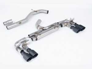 ES#4858811 - SSXVW714 - Milltek Race Cat Back Exhaust - GT-100 Cerakote Black Tips - 100% 304L Aircraft Grade stainless Steel - 80mm Race System (Non-Resonated - Loudest) - Milltek Sport - Volkswagen
