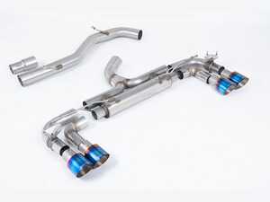ES#4858812 - SSXVW716 - Milltek Race Cat Back Exhaust - GT-100 Burnt / Blue Titanium Tips - 100% 304L Aircraft Grade stainless Steel - 80mm Race System (Non-Resonated - Loudest) - Milltek Sport - Volkswagen