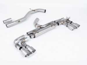ES#4858813 - SSXVW715 - Milltek Race Cat Back Exhaust - GT-100 Brushed Titanium Tips - 100% 304L Aircraft Grade stainless Steel - 80mm Race System (Non-Resonated - Loudest) - Milltek Sport - Volkswagen