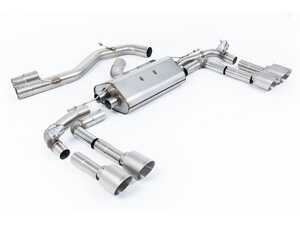 ES#4858832 - SSXAU934 - Non-Resonated Cat Back With Brushed Titanium Tips  - For anyone looking to improve their sound and aesthetics - Milltek Sport - Audi