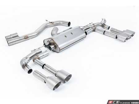 ES#4858832 - SSXAU934 - Non-Resonated Cat Back With Brushed Titanium Tips  - For anyone looking to improve their sound and aesthetics - Milltek Sport - Audi