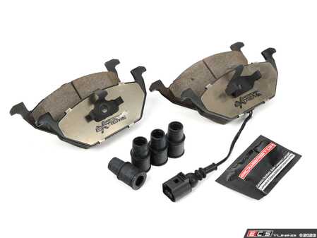 ES#3463365 - Z26-768A - Z26 Extreme Street Front Brake Pad Set - Carbon fiber and ceramic hybrid that resists fade to 1500 degrees. - Power Stop - Volkswagen
