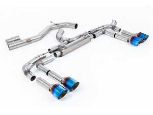 ES#4858841 - SSXAU1022 - Race Cat Back With GT-115  Burnt/Blue Titanium Tips - For anyone looking to improve their sound and aesthetics - Milltek Sport - Audi